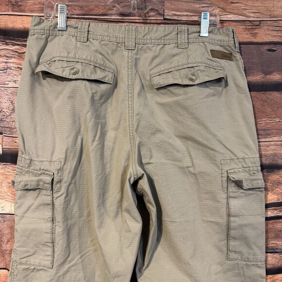 Cabelas Cargo Pants 34 X 30 Men's Tan Rip Stop Check Pattern Outdoors Cotton - Picture 4 of 12